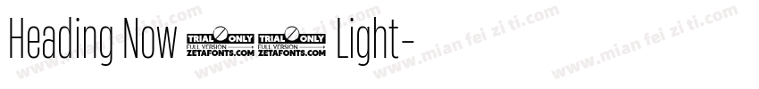 Heading Now 32 Light字体转换